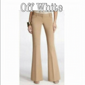 Express Columnist Pants Extreme Flare Low Rise Off White Size 6R
